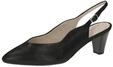 CAPRICE Damen Slingpumps aus Leder Spitz, Schwarz (Black Metallic), 39 EU