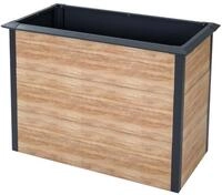 WESTMANN Metall Hochbeet Primus-Multi M | Inkl. Schneckenschutz | Holzoptik/Anthrazit