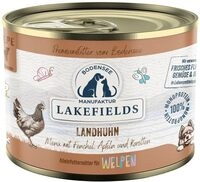 Lakefields Premium Welpenfutter Nass | Huhn 61% | 200g | Getreidefreies Hundefutter