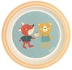 sigikid Teller B&auml;r & Fuchs rPET "4 Freunde" f&uuml;r Kleinkinder und Kinder 24-96 Monate