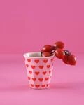 Medium Melamin Becher - Hellrosa - Sweet Hearts Print