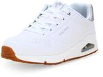 Skechers Uno Lite, Damen-Sneaker, Wei&szlig; Silber, 39 EU