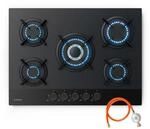 Klarstein Goldflame Nano Gaskochfeld, 70 cm, 5 Messingbrenner, 10,4 kW,...