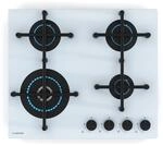 Klarstein Illuminosa 4 Gaskochfeld - 4 Sabaf-Brenner, 4 kW Wokbrenner, Geh&auml;rtetes