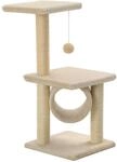 vidaXL Katzenkratzbaum Sisal 65cm Beige Kratzbaum Katzenbaum Kletterbaum