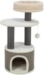 Trixie Kratzbaum Marco 85cm in wei&szlig;/beige/grau &ndash; mehrst&ouml;ckiger Katzenbaum mit
