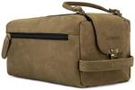 LEABAGS gro&szlig;er Leder Premium Kulturbeutel Damen & Herren I Kulturtasche f&uuml;r M&auml;nner