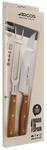Arcos Grillbesteck Set - Messer 20 cm und Gabel 21,5 cm, Edelstahl NITRUM, Holzgriff