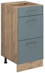 Vicco K&uuml;chenunterschrank R-Line, Blau-Grau, 40 cm