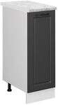 Vicco Apothekerschrank R-Line, Anthrazit Landhaus, 30 cm AP Marmor, zur freien