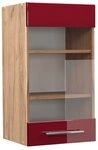 Vicco K&uuml;chenglasschrank Fame-Line, Bordeaux Hochglanz, 40 cm, zur Kombination...