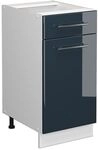Vicco K&uuml;chenunterschrank Fame-Line, Dunkelblau Hochglanz, 40 cm