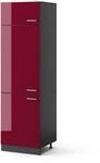 Vicco K&uuml;hlumbauschrank R-Line, Rot Hochglanz, 60 cm, zur freien Kombination
