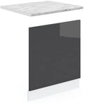Vicco Frontblende R-Line, Anthrazit Hochglanz, 60 cm, AP Marmor, zur freien