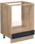 Vicco Herdumbauschrank Fame-Line, Dunkelblau Hochglanz, 60 cm ohne...