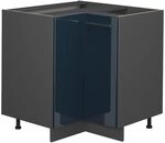 Vicco Eckunterschrank Fame-Line, Dunkelblau Hochglanz, 80.5 cm