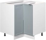 Vicco Eckunterschrank Fame-Line, Hellblau-grau, 80.5 cm ohne Arbeitsplatte, zur