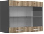 Vicco K&uuml;chenglasschrank R-Line, Artisan-Eiche, 80 cm, zur freien Kombination