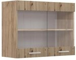 Vicco K&uuml;chenglasschrank R-Line, Artisan-Eiche, 80 cm, zur freien Kombination