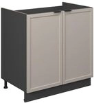 Vicco Sp&uuml;lenunterschrank Fame-Line, GrauBeige, 80 cm ohne Arbeitsplatte, zur