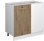Vicco Eckunterschrank R-Line, Artisan-Eiche, 86 cm ohne Arbeitsplatte, zur...