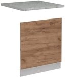Vicco Frontblende R-Line, Goldkraft Eiche, 60 cm AP Marmor, zur freien Kombination