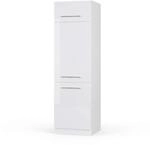 Vicco K&uuml;hlumbauschrank Fame-Line, Wei&szlig; Hochglanz, 60 cm | MDF-Front &middot; ✓