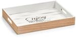 Zeller Tablett Enjoy, Holz, ca. 40 x 30 x 5,5 cm