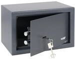 HMF 49200-11 Safe Tresor mit Schl&uuml;ssel, M&ouml;beltresor | 31 x 20 x 20 cm | Anthrazit