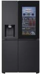 LG Side by Side GSXE90EVAD mit Festwasseranschluss, Total No Frost, InstaView, 91,3