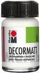 Marabu 14010039070 - Decormatt Acryl Wei&szlig; 070, 15 ml, samtmatte Acrylfarbe auf