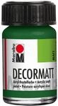 Marabu 14010039065 - Decormatt Acryl Olivgr&uuml;n 065, 15 ml, samtmatte Acrylfarbe auf