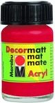 Marabu 14010039031 - Decormatt Acryl Kirschrot 031, 15 ml, samtmatte Acrylfarbe auf