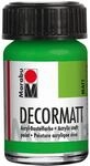 Marabu 14010039066 - Decormatt Acryl Gelbgr&uuml;n 066, 15 ml, samtmatte Acrylfarbe auf