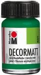 Marabu 14010039067 - Decormatt Acryl Saftgr&uuml;n 067, 15 ml, samtmatte Acrylfarbe auf