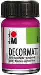 Marabu 14010039014 - Decormatt Acryl Magenta 014, 15 ml, samtmatte Acrylfarbe auf