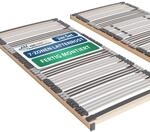 AM Qualit&auml;tsmatratzen 7 Zonen Lattenrost 200x200 fertig montiert mit 44...
