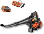 Fuxtec 40 Volt 2in1 Akku-Laubbl&auml;ser/-Sauger Set FX-E2LBS-SET, leistungsstarker