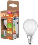 Osram LED-Lampe in klassischer Miniballform, mit dekorativem LED-Filament im Frosted