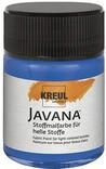 KREUL 91907 - Javana Stoffmalfarbe f&uuml;r helle Stoffe, 50 ml Glas in royalblau,