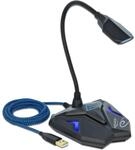 Delock Desktop USB Gaming Mikrofon mit Schwanenhals und Mute Button, 66330