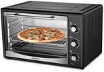 Mini Backofen 45 Liter mit Umluft | Elektrischer Drehspie&szlig; | 1800 Watt | Umluft Ofen