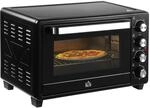 HOMCOM Mini Backofen 32L 100 &deg;C-230 &deg;C 1600 W Mini Ofen mit Backblech Kr&uuml;melblech