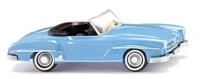 Wiking 0250 02 H0 PKW Modell Mercedes Benz 190 SL Cabrio, hellblau