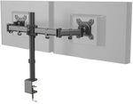 hjh OFFICE Monitorhalterung 2-Arm 13 &ndash; 27 Zoll VM-MF2 Stahl Schwarz Monitorarm