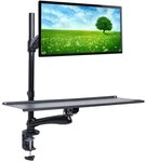 Maclean MC-681 Tischhalterung Monitor Tastatur Maus Standfu&szlig; H&ouml;henverstellbar