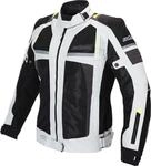 B&uuml;se Livorno Damen Motorrad Textiljacke, hellgrau, 38 | Mit Protektoren