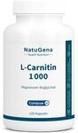 NatuGena L-Carnitin 1000, Carnipure L-Carnitin-Tartrat, Magnesium, 120 Kapseln (2