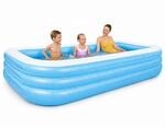Bestway Family Pool Deluxe, aufblasbares Kinder-Planschbecken 305 x 183 x 56 cm,