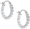 CHRIST Damen-Creolen 925er Silber, recycelt Zirkonia One Size 89080436